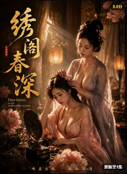 黄果短剧《绣阁春深》竖屏短剧封面